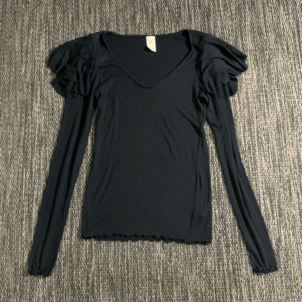 We The Free Black Long Sleeve Top